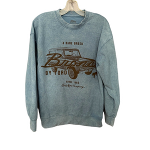Ford Bronco “A Rare Breed” 1972 Graphic Sweatshirt Blue Size S